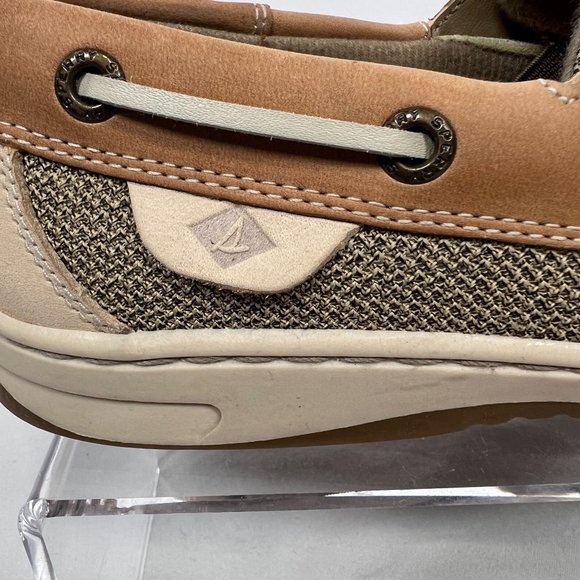 Sperry Women's Bluefish 2 Eye Size 6 brown tan boat shoe slip-on nubuck leather - Picture 8 of 10